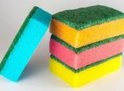 Губка для мытья посуды будет выглядеть свежей и чистой