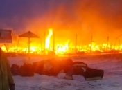 В России выгорел полевой лагерь путинских военных: последние данные и видео