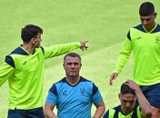 Сергей Ребров на тренировке сборной Украины