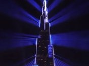 На Новый год в Дубае показали масштабное лазерное шоу (Видео)