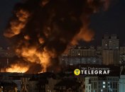 Пожар после удара по столице