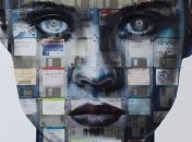 Художник Ник Джентри составляет портреты из старых дискет 