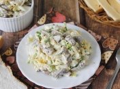 Вкусный салат из куриных сердец