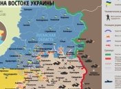Карта АТО на востоке Украины (13 января)