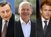 Марио Драги, Олаф Шольц, Эммануэль Макрон