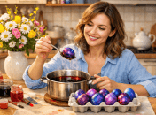 Покраска яиц в каркаде