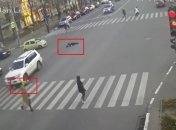 Момент аварії на проспекті Науки