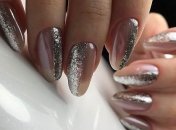 Маникюр 2020: зимние варианты серебряного дизайна (Фото)