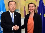 Пан Ги Мун и Могерини обсудили мирный процесс в Украине