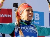 Коукалова о победе в спринте на чемпионате мира в Хохфильцене