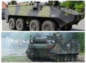 Колесные и гусеничные бронетранспортеры Piranha III и M113