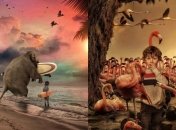 Фотограф создает чудесные снимки своих детей в мире диких животных (Фото)