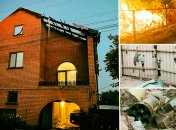 Часть жилых домов пришлось спасать от вспыхнувших пожаров