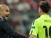 О чем говорили Месси и Гвардиола во время матча Лиги чемпионов