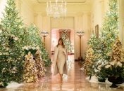 Мелания Трамп в сверкающем платье Celine открыла рождественский бал в Белом доме