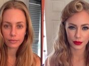 Снимки моделей Плейбоя до и после макияжа (Фото)