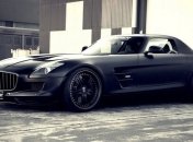 Черный и агрессивный Mercedes-Benz SLS AMG
