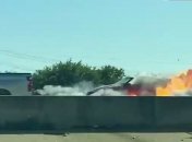 Голливудский взрыв кабриолета на трассе в США попал на видео