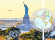 Украина для Американцев не в центре внимания на карте мира