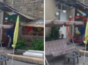 Момент срыва флага