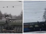 россия перебрасывала военную технику в Украину эшелонами