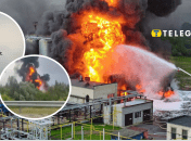 В России мощный пожар после атаки дронов