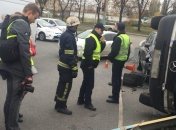 ДТП в Киеве: столкнулись джип и микроавтобус