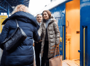 Встреча Маи Санду на вокзале