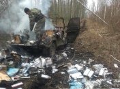 Контрабандисты сожгли авто, убегая от пограничников 