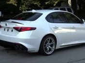 Опубликовано новое видео с Alfa Romeo Giulia Quadrifoglio (Видео)