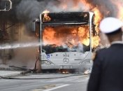 В центре Рима сгорел автобус