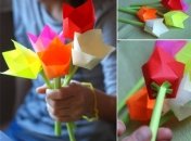 Своими руками: тюльпаны для мамы на 8 марта