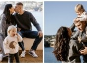 Артем Довбик с женой Юлией и дочерью Кирой