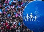 В Париже прошла акция протеста против однополых браков