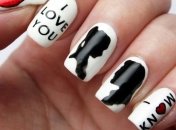 Маникюр 2018: стильные идеи дизайна ногтей с интересными надписями (Фото)