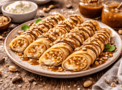 Млинці з горіхами та згущенкою