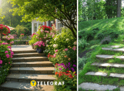 Ступеньки в саду