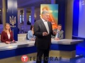 Петро Порошенко під час ефіру телеканалу