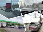 Столичные водители проводят в очередях по несколько часов