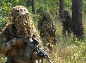 Украинские военные во время работы