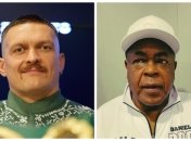 Олександр Усик та Джеймс Алі Башир