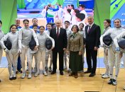 Владимир Путин и российские фехтовальщики