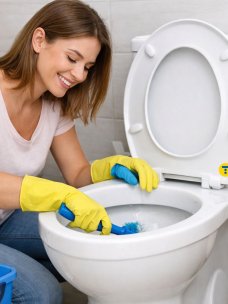 Чистка унитаза