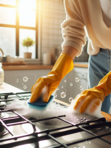 Чистка решетки газовой плиты