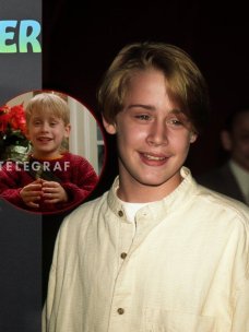 Маколей Калкин с женой Брендой Сонг