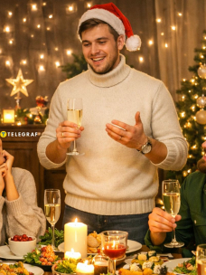 Мужчина произносит тост