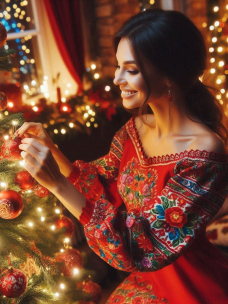 Девушка в красном