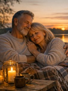 Супруги отдыхают вечером