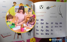 Учебник, дети с воспитательницей