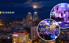 Днепр ночью и ночной клуб "Империя"